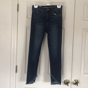 AE super high rise jegging crop sz 4